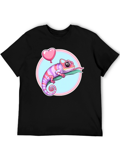Chameleon Heart Balloon Graphic Tee - Fun & Stylish