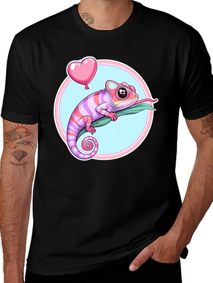 Chameleon Heart Balloon Graphic Tee - Fun & Stylish