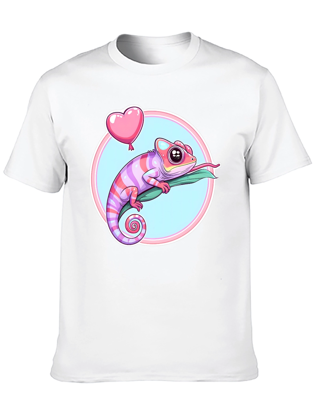 Chameleon Heart Balloon Graphic Tee - Fun & Stylish