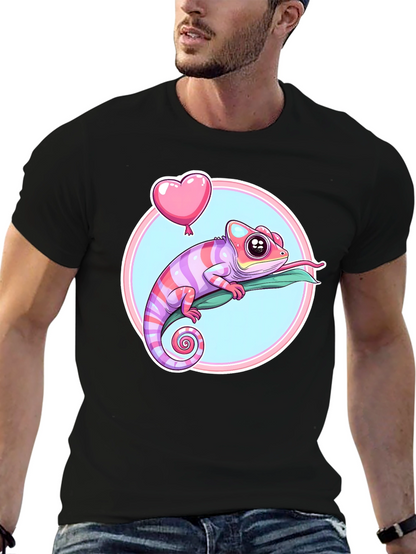 Chameleon Heart Balloon Graphic Tee - Fun & Stylish