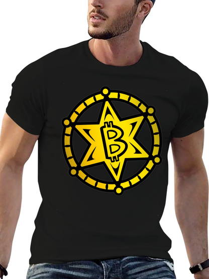 Bitcoin Sheriff Star T-Shirt - Crypto Tee