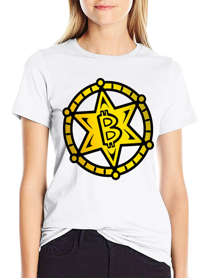 Bitcoin Sheriff Star T-Shirt - Crypto Tee