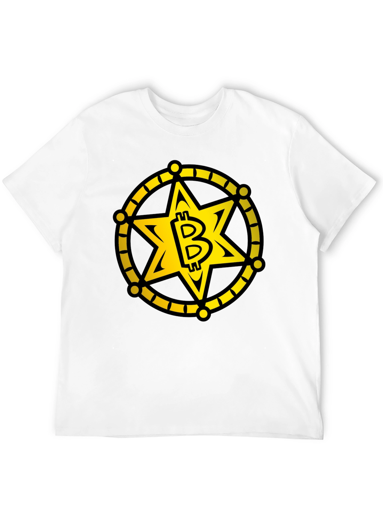 Bitcoin Sheriff Star T-Shirt - Crypto Tee