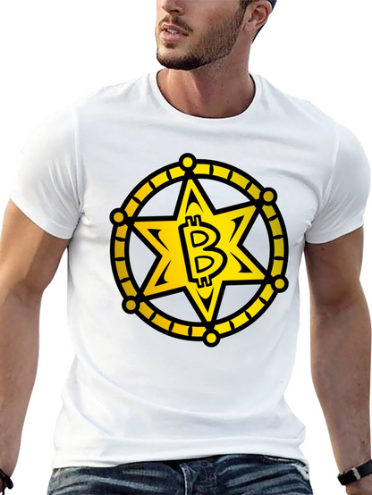 Bitcoin Sheriff Star T-Shirt - Crypto Tee