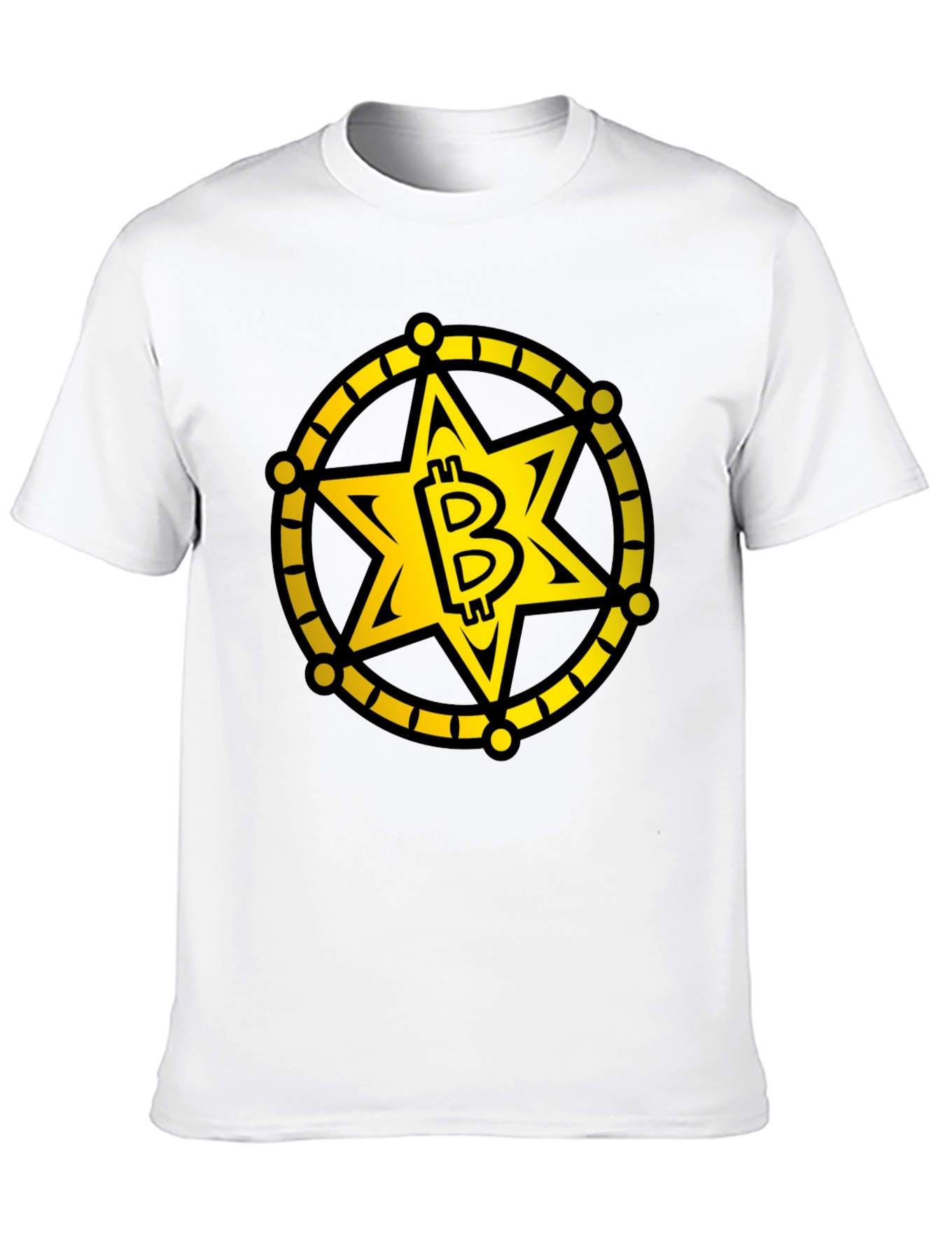 Bitcoin Sheriff Star T-Shirt - Crypto Tee