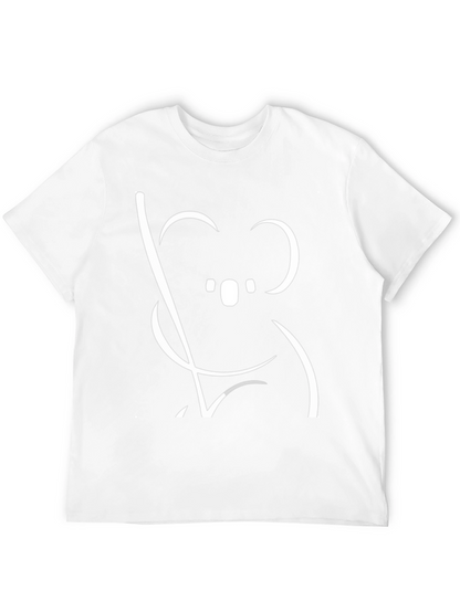 Koala Graphic Tee - Black Cotton T-Shirt