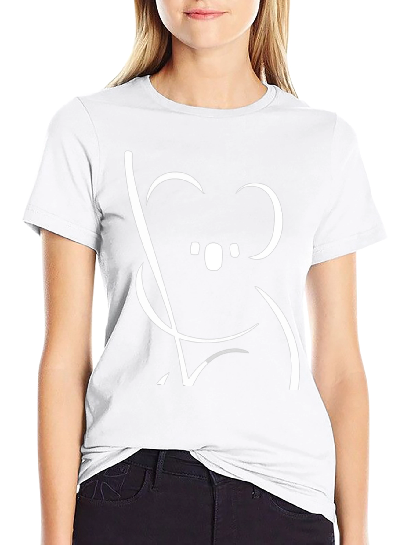 Koala Graphic Tee - Black Cotton T-Shirt