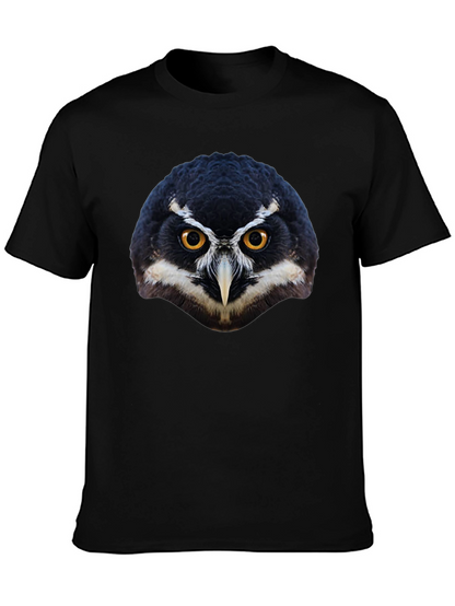 Owl Face Graphic Black T-Shirt