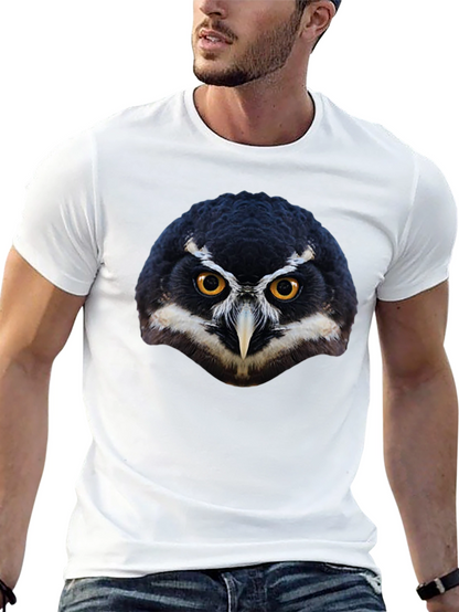 Owl Face Graphic Black T-Shirt
