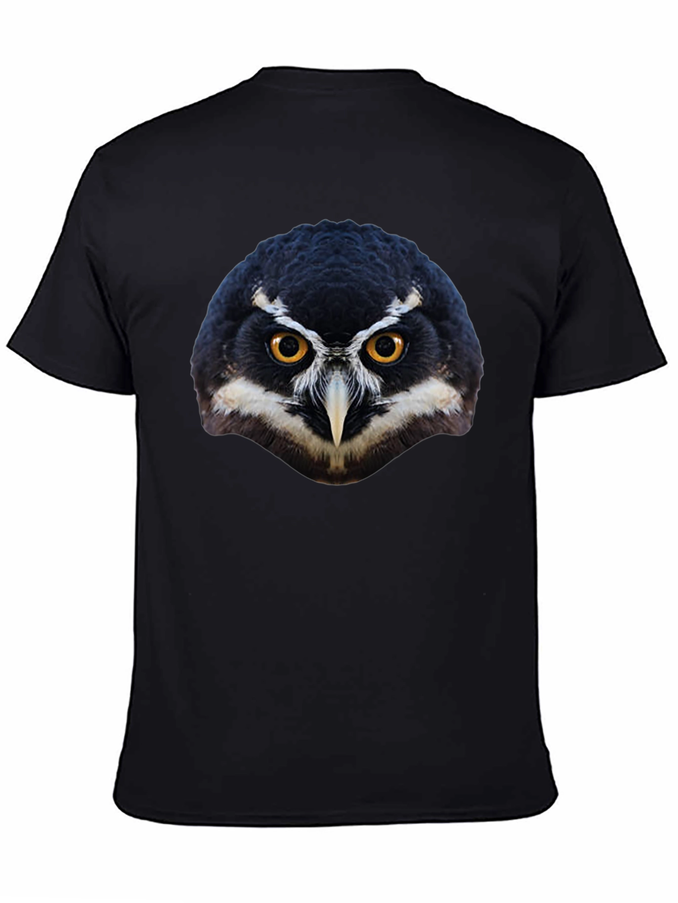 Owl Face Graphic Black T-Shirt