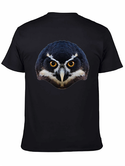 Owl Face Graphic Black T-Shirt