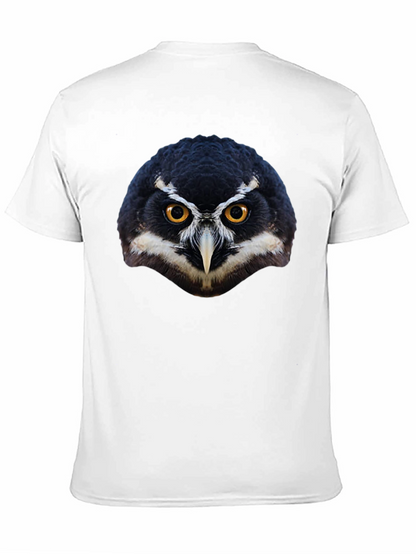 Owl Face Graphic Black T-Shirt