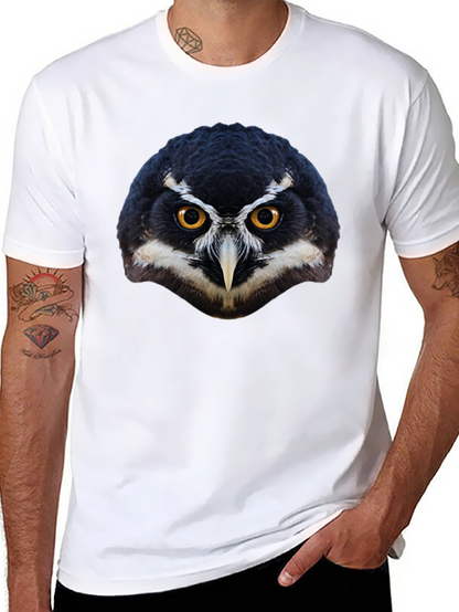 Owl Face Graphic Black T-Shirt