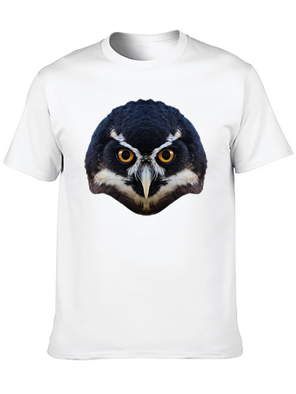 Owl Face Graphic Black T-Shirt