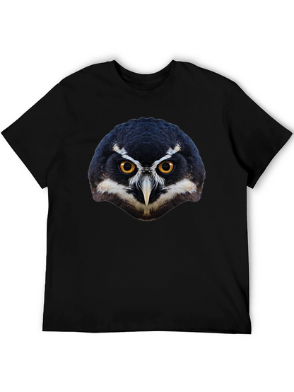 Owl Face Graphic Black T-Shirt