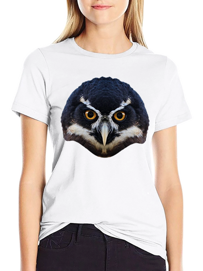 Owl Face Graphic Black T-Shirt