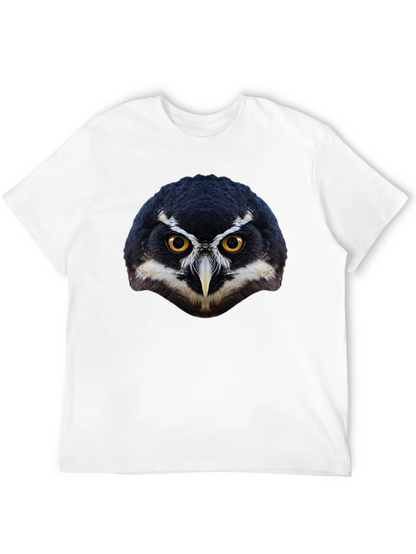 Owl Face Graphic Black T-Shirt