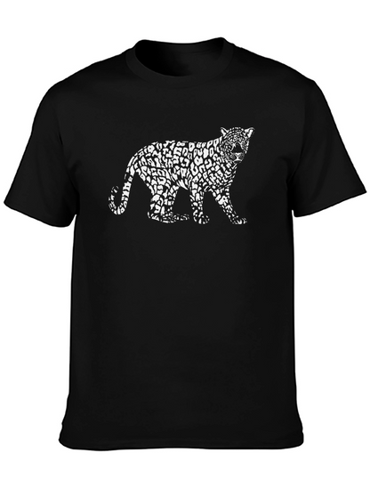 Leopard Print T-Shirt - Stylish Black Tee