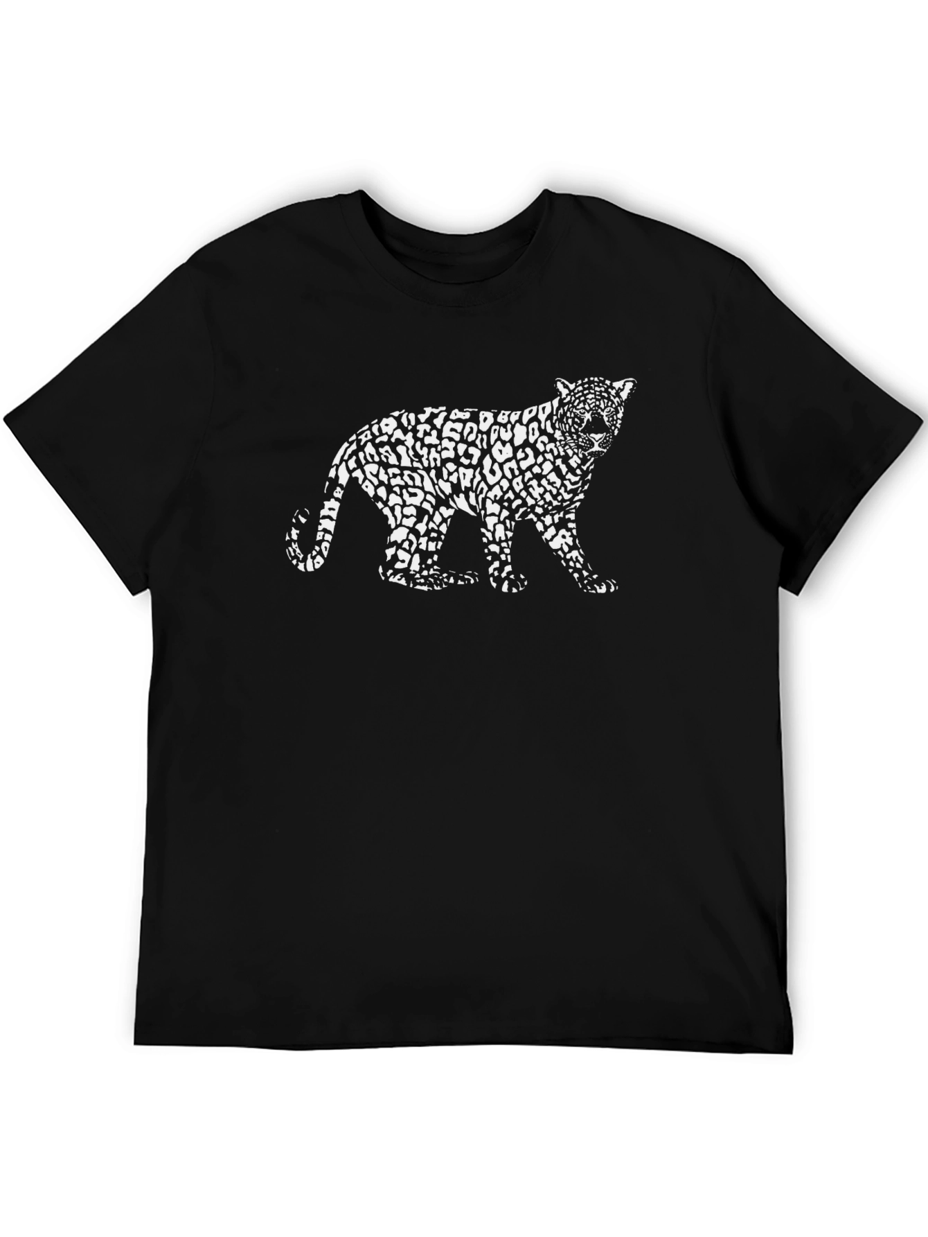 Leopard Print T-Shirt - Stylish Black Tee