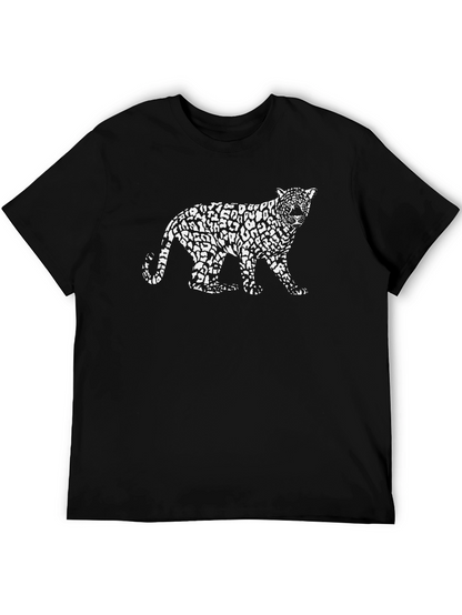 Leopard Print T-Shirt - Stylish Black Tee