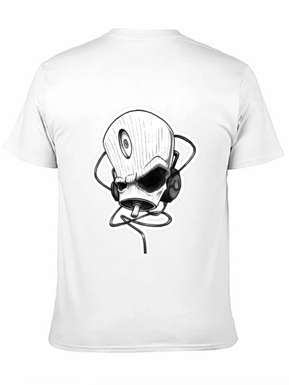 Skull DJ Black T-Shirt - Unique Graphic Tee