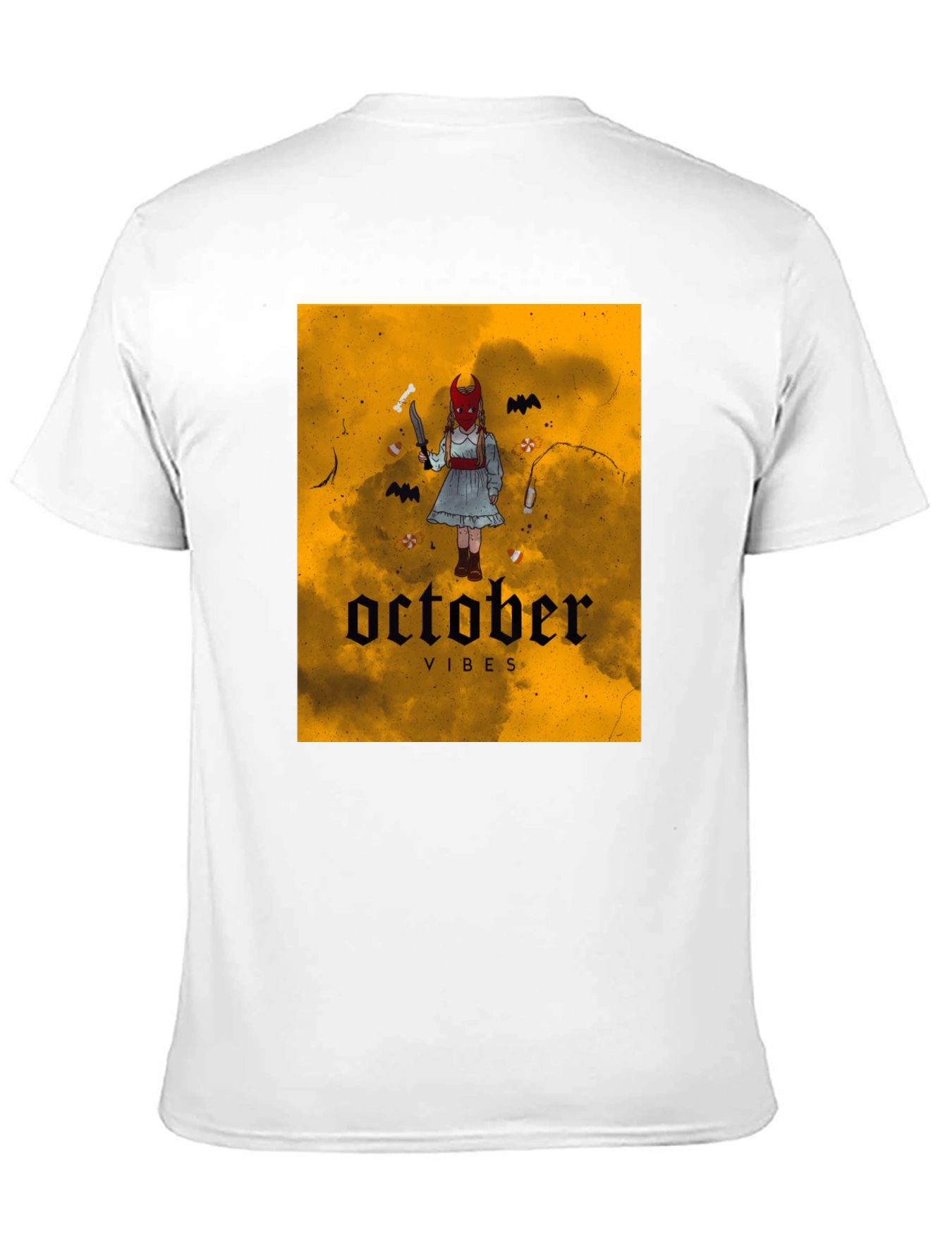 October Vibes Graphic T-Shirt - Halloween Apparel