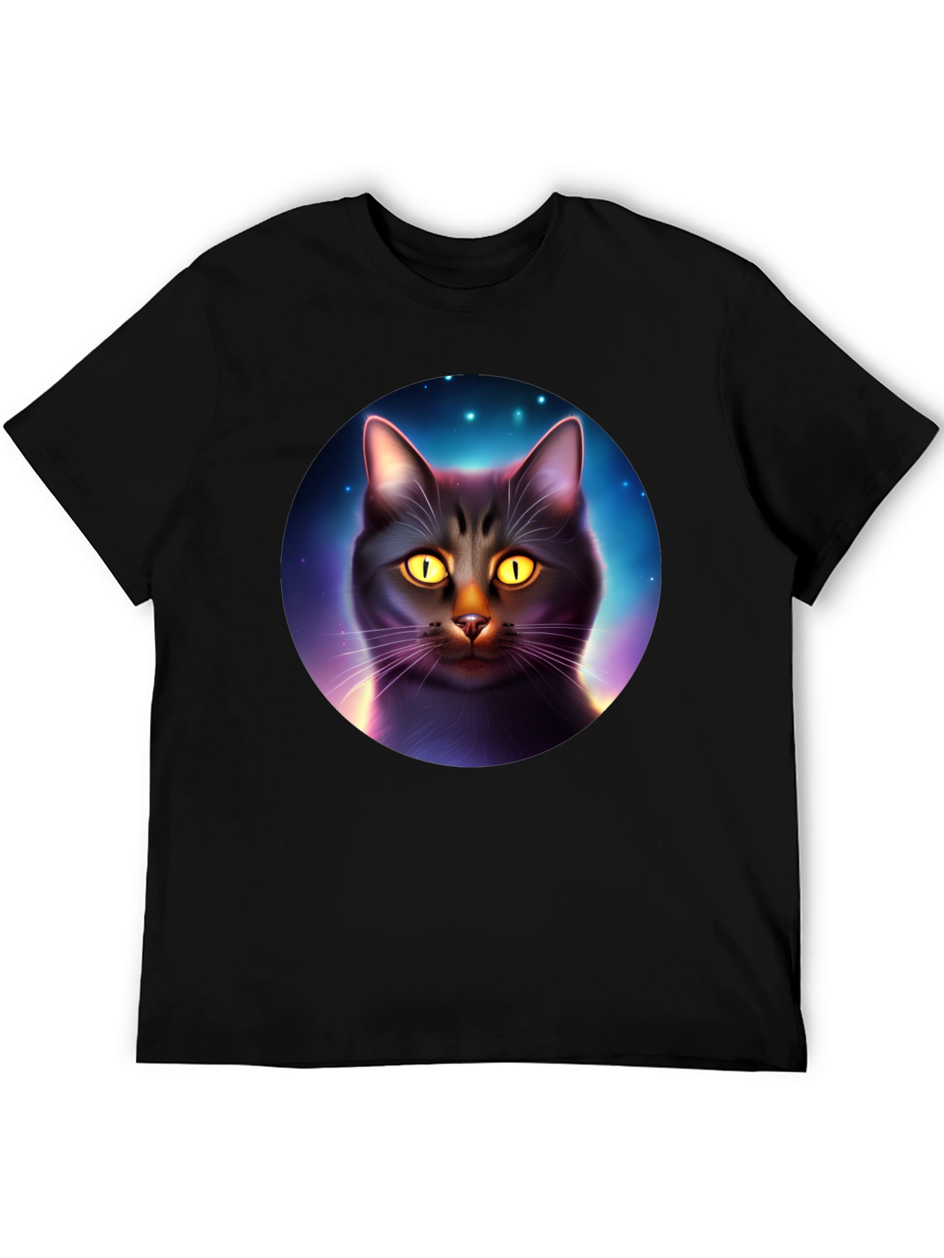 Cosmic Cat T-Shirt - Black