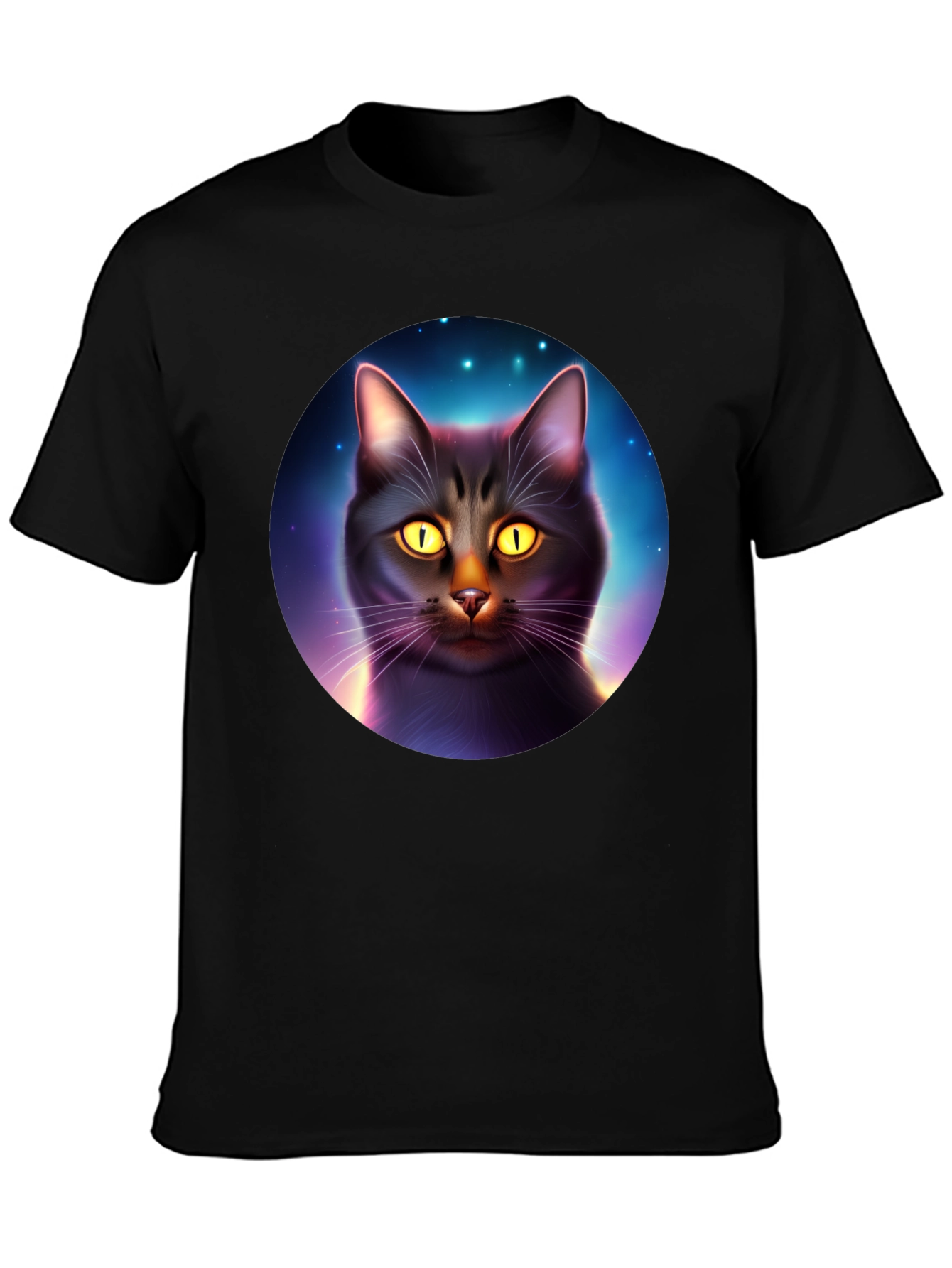 Cosmic Cat T-Shirt - Black