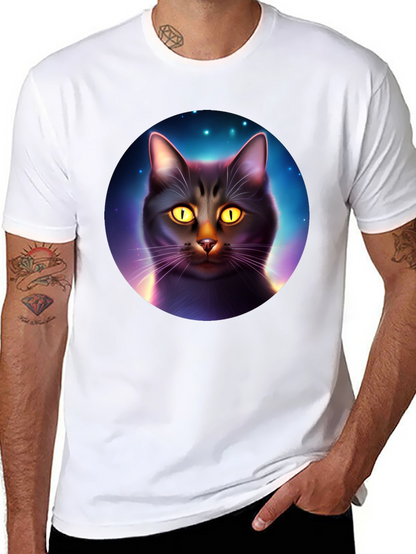 Cosmic Cat T-Shirt - Black