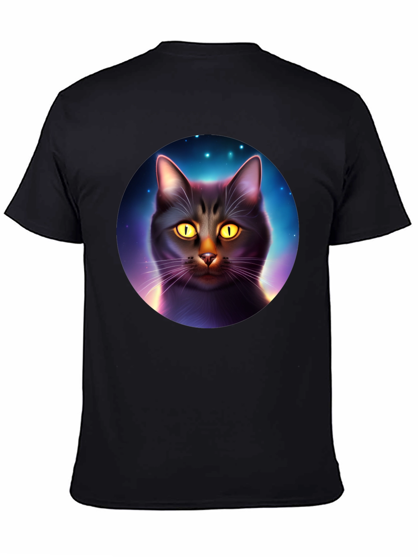 Cosmic Cat T-Shirt - Black
