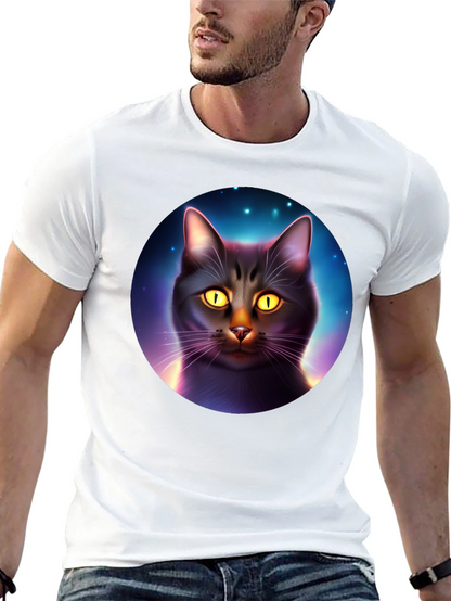 Cosmic Cat T-Shirt - Black