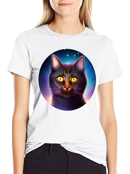 Cosmic Cat T-Shirt - Black