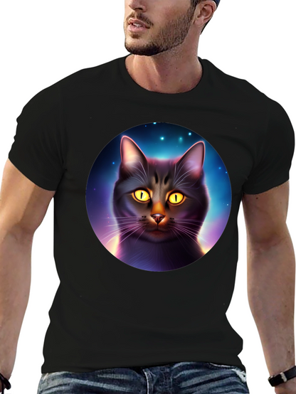 Cosmic Cat T-Shirt - Black