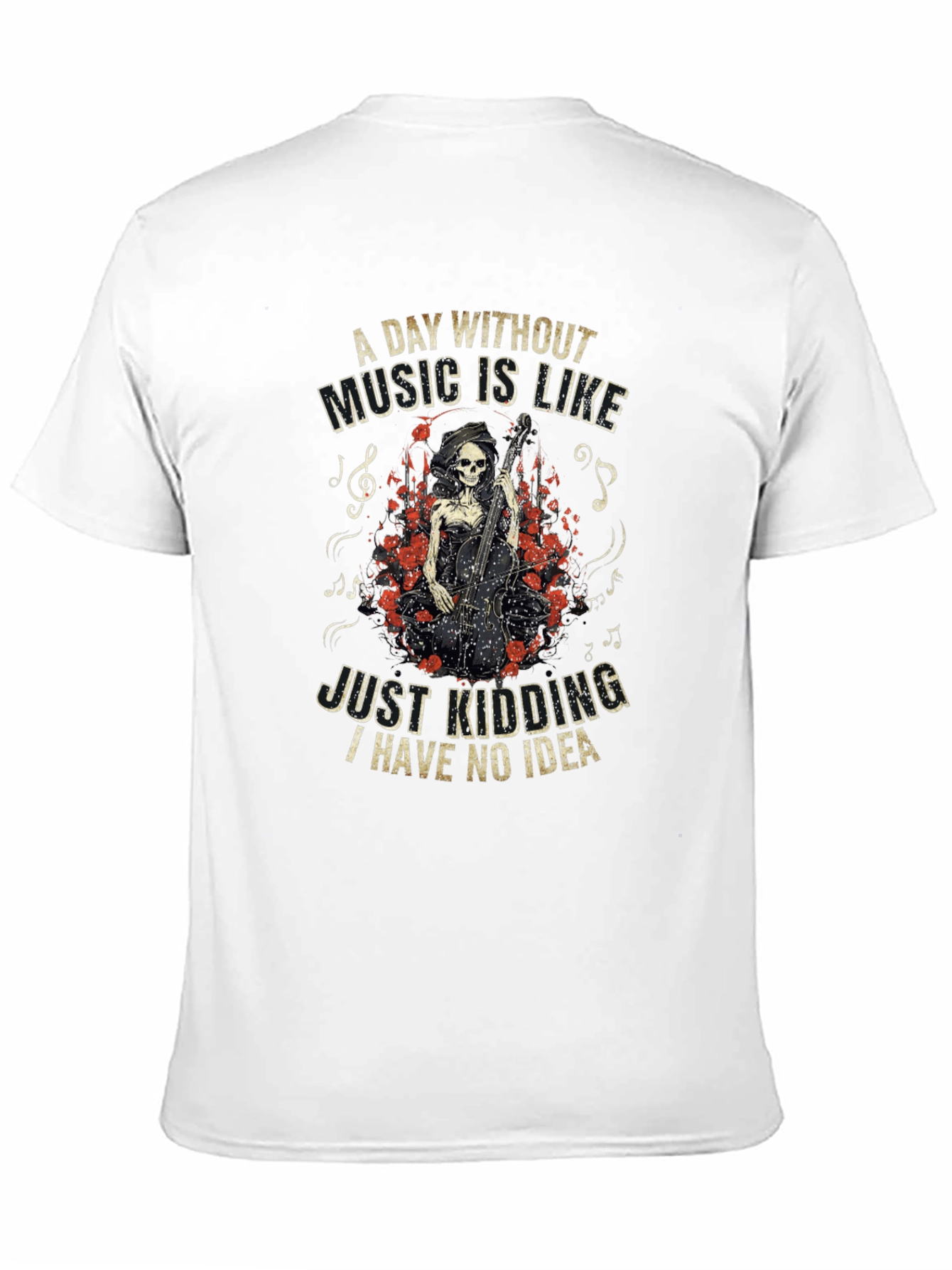 Music Lover T-Shirt - Grim Reaper Cello