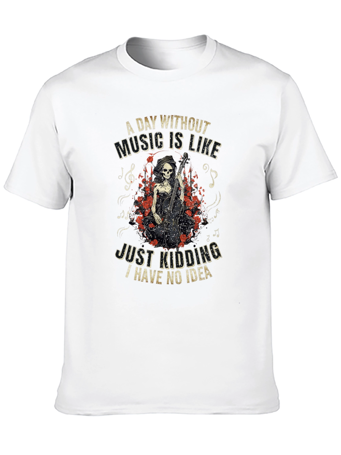 Music Lover T-Shirt - Grim Reaper Cello
