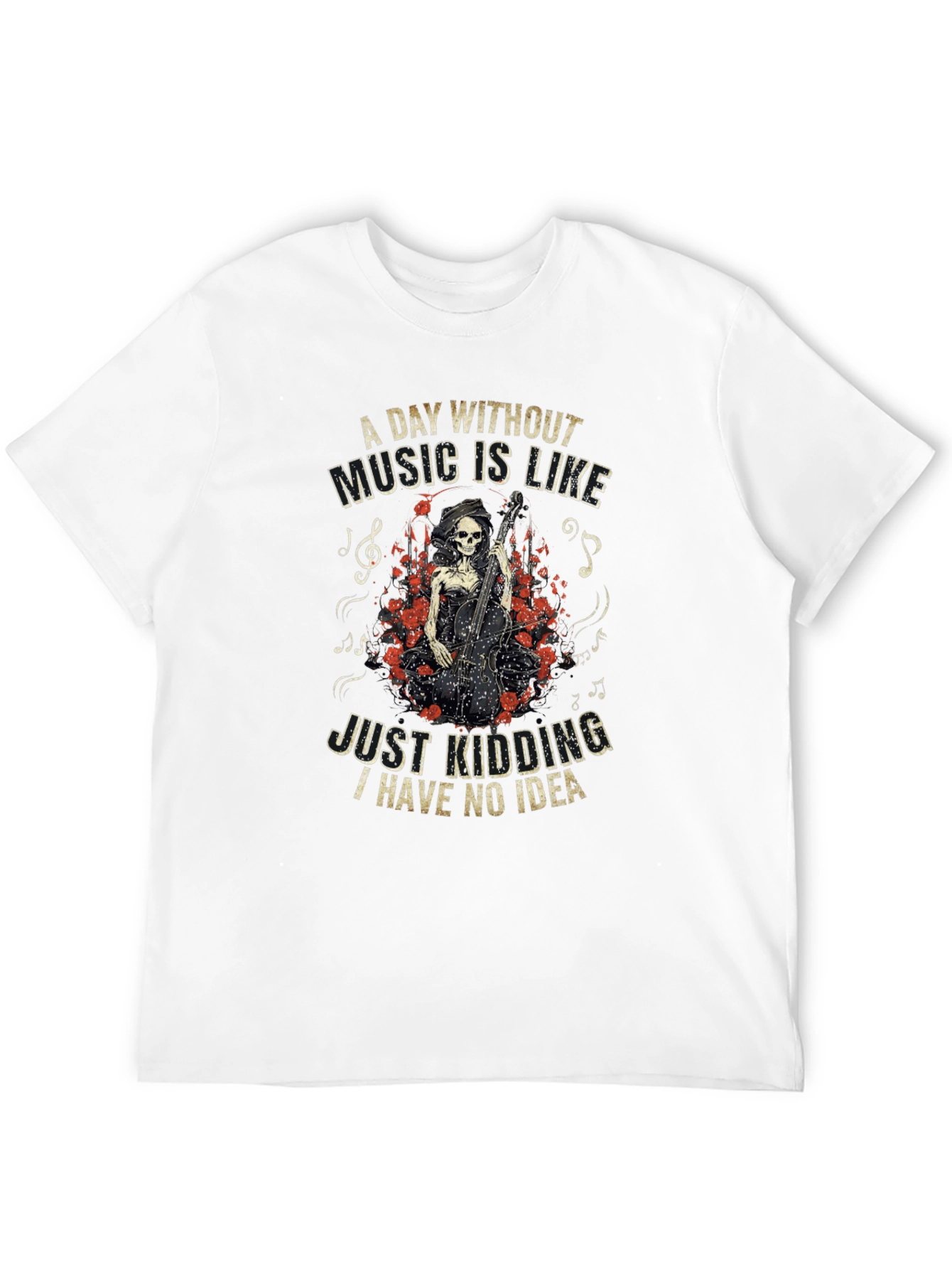 Music Lover T-Shirt - Grim Reaper Cello