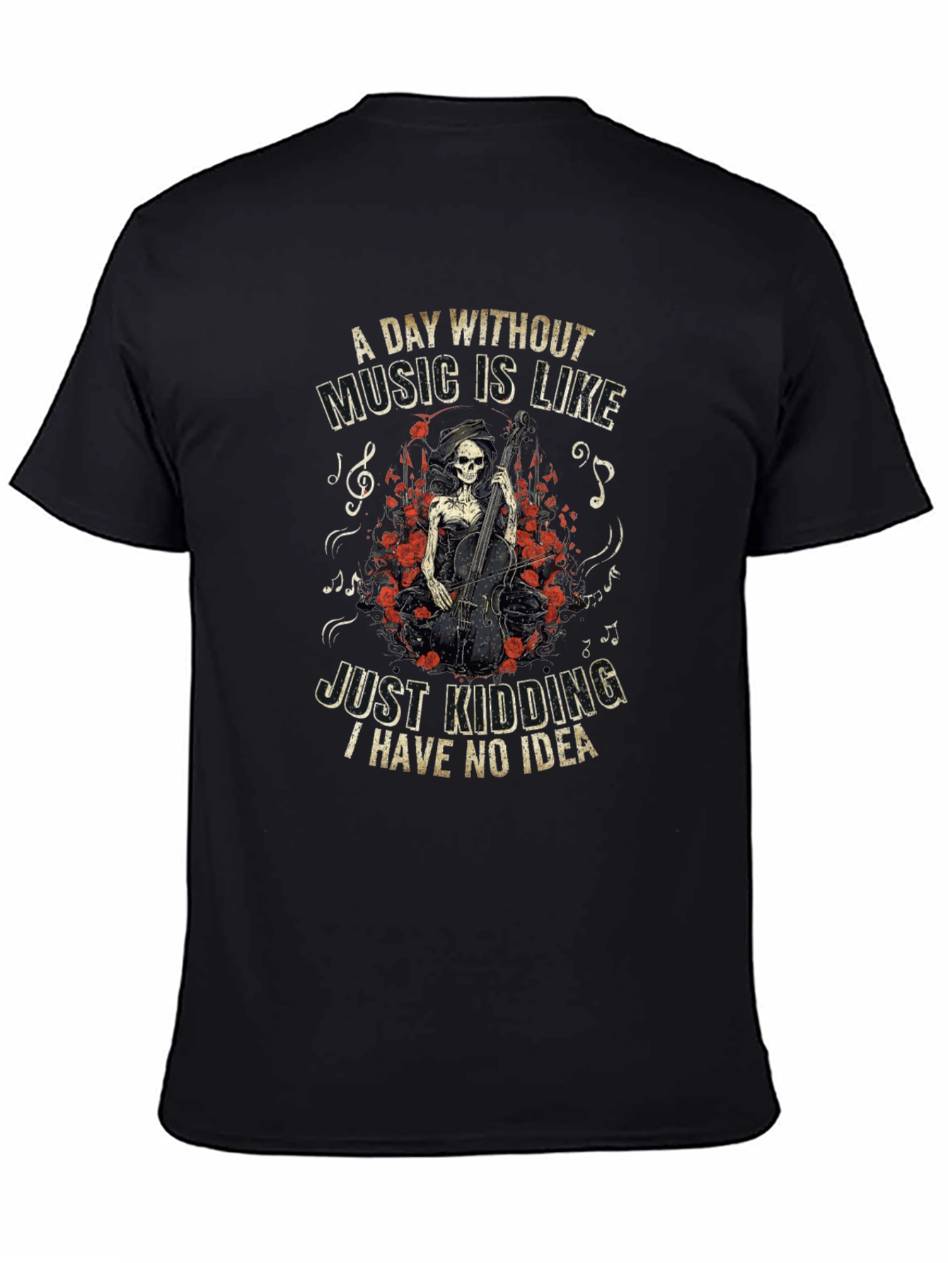 Music Lover T-Shirt - Grim Reaper Cello