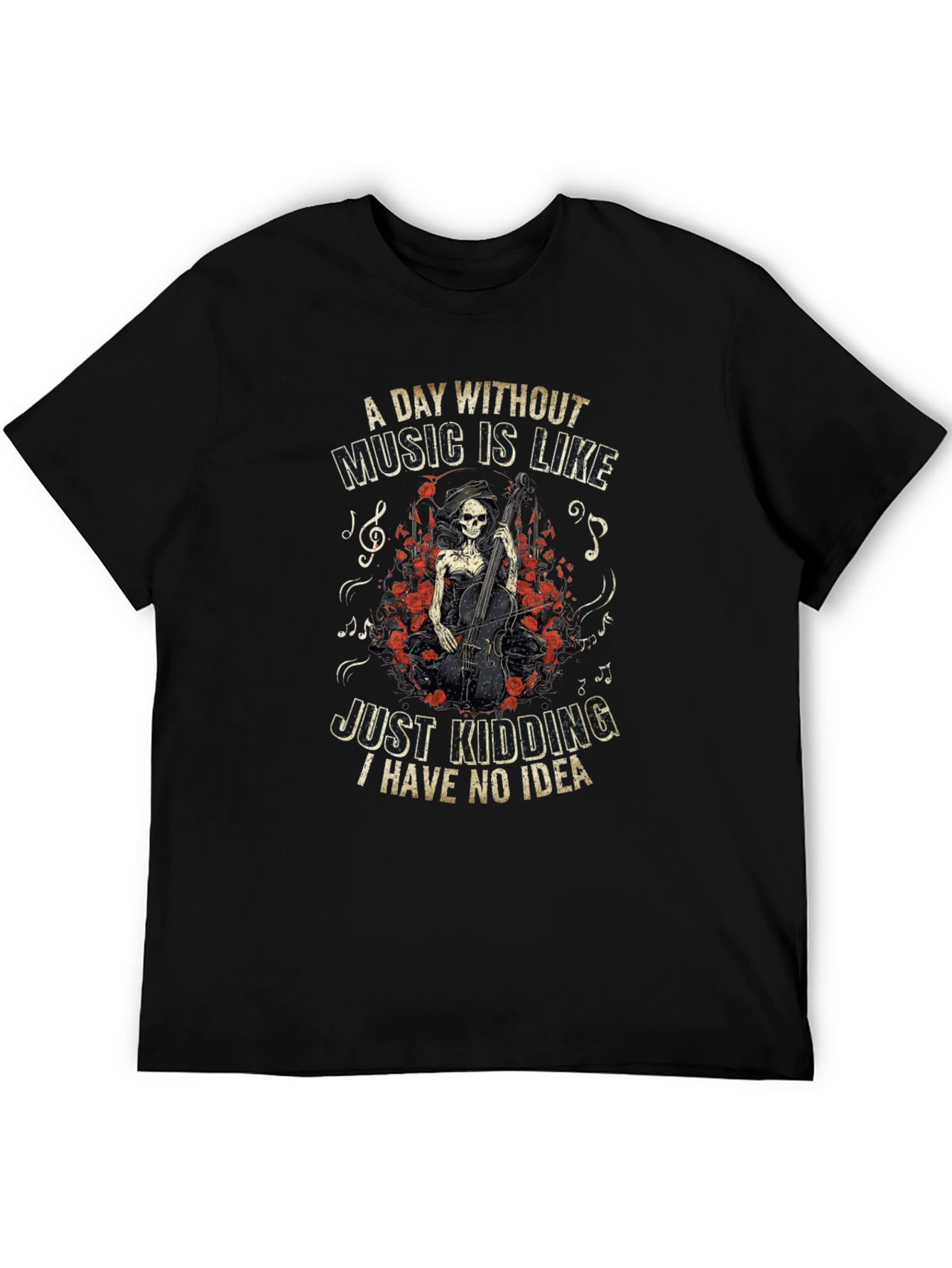 Music Lover T-Shirt - Grim Reaper Cello