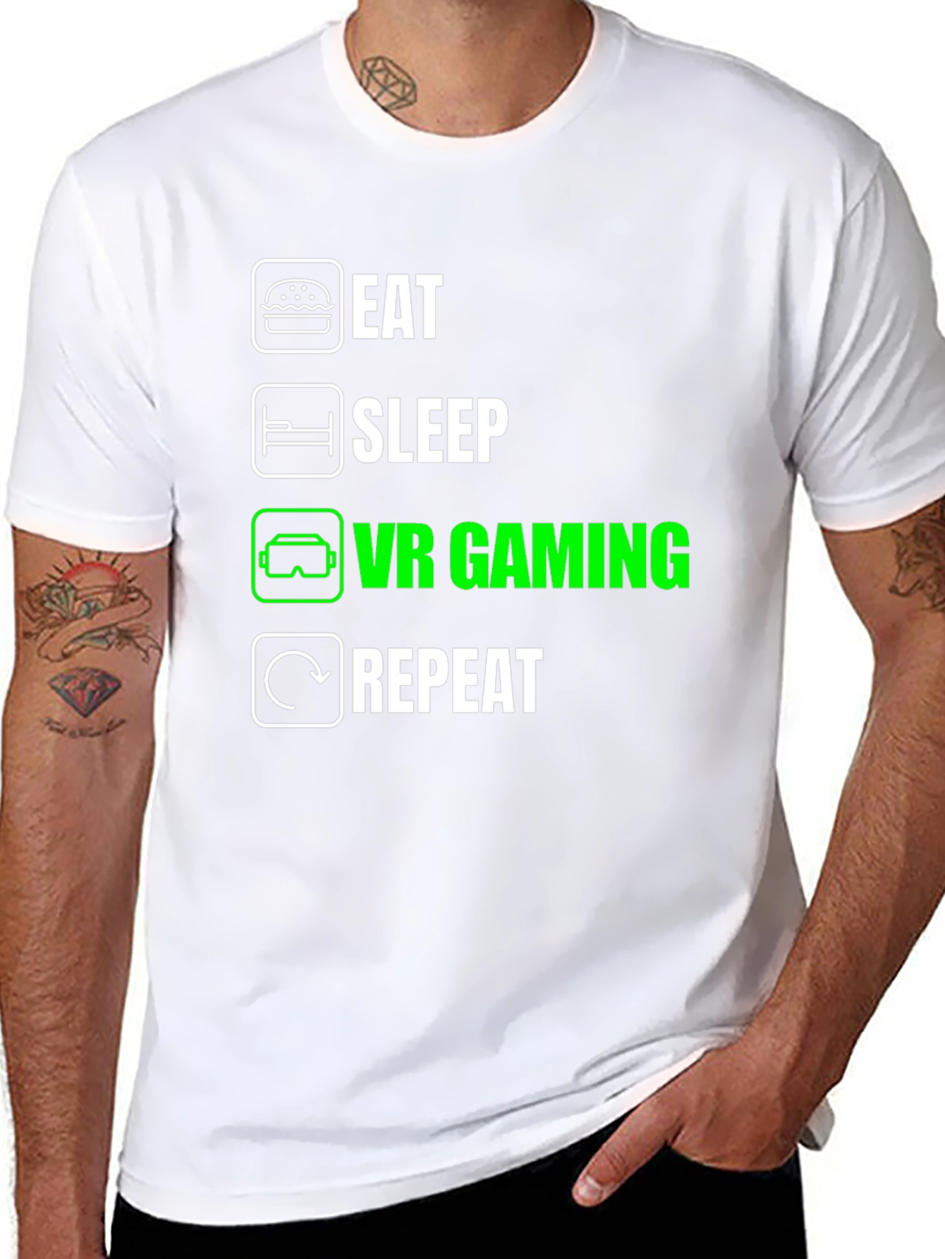 Eat Sleep VR Gaming Repeat T-Shirt