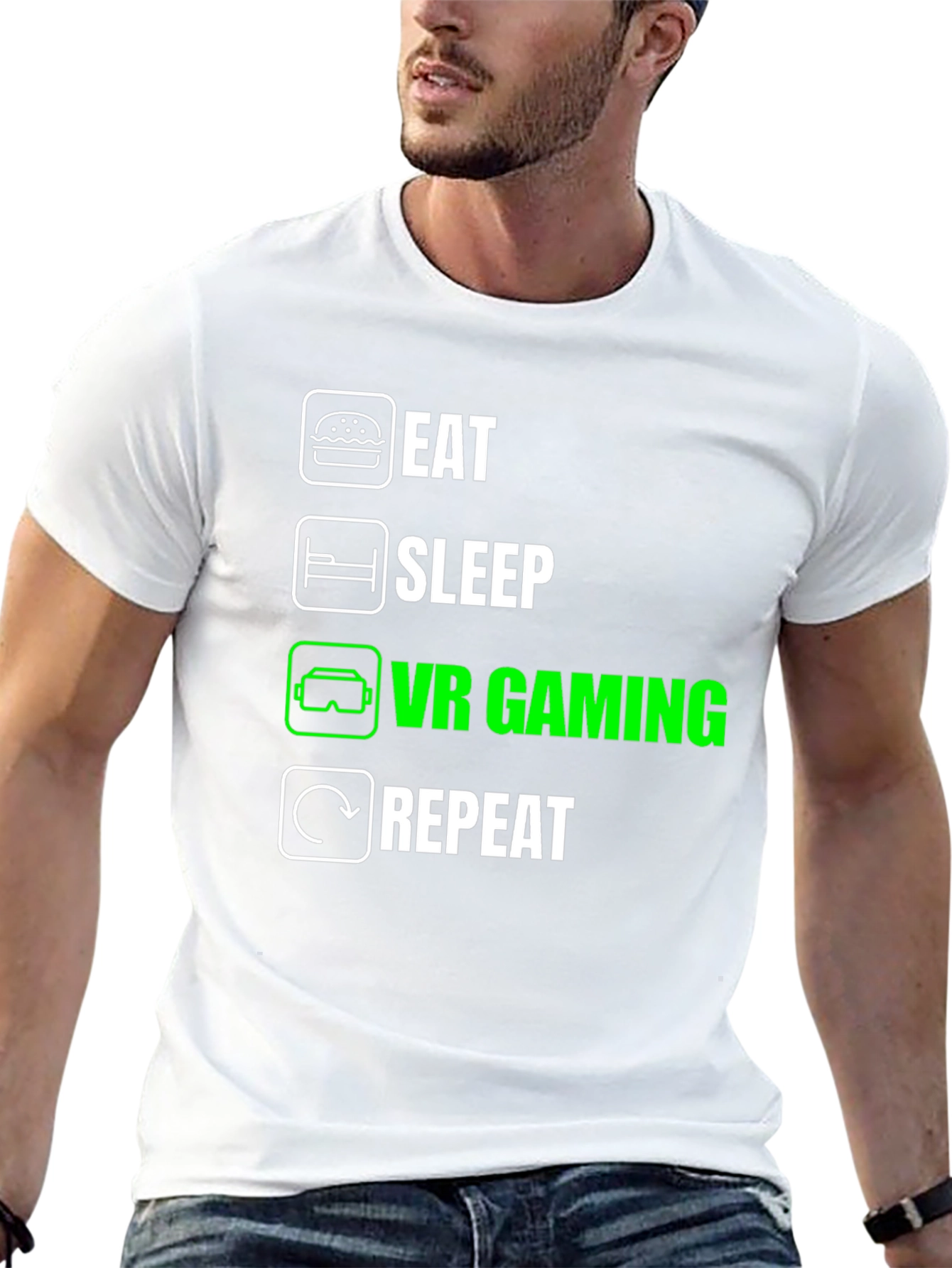 Eat Sleep VR Gaming Repeat T-Shirt