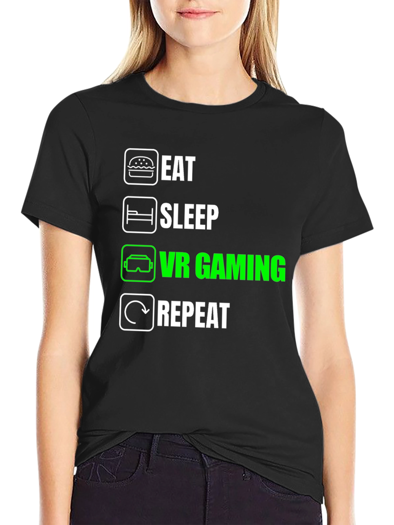 Eat Sleep VR Gaming Repeat T-Shirt