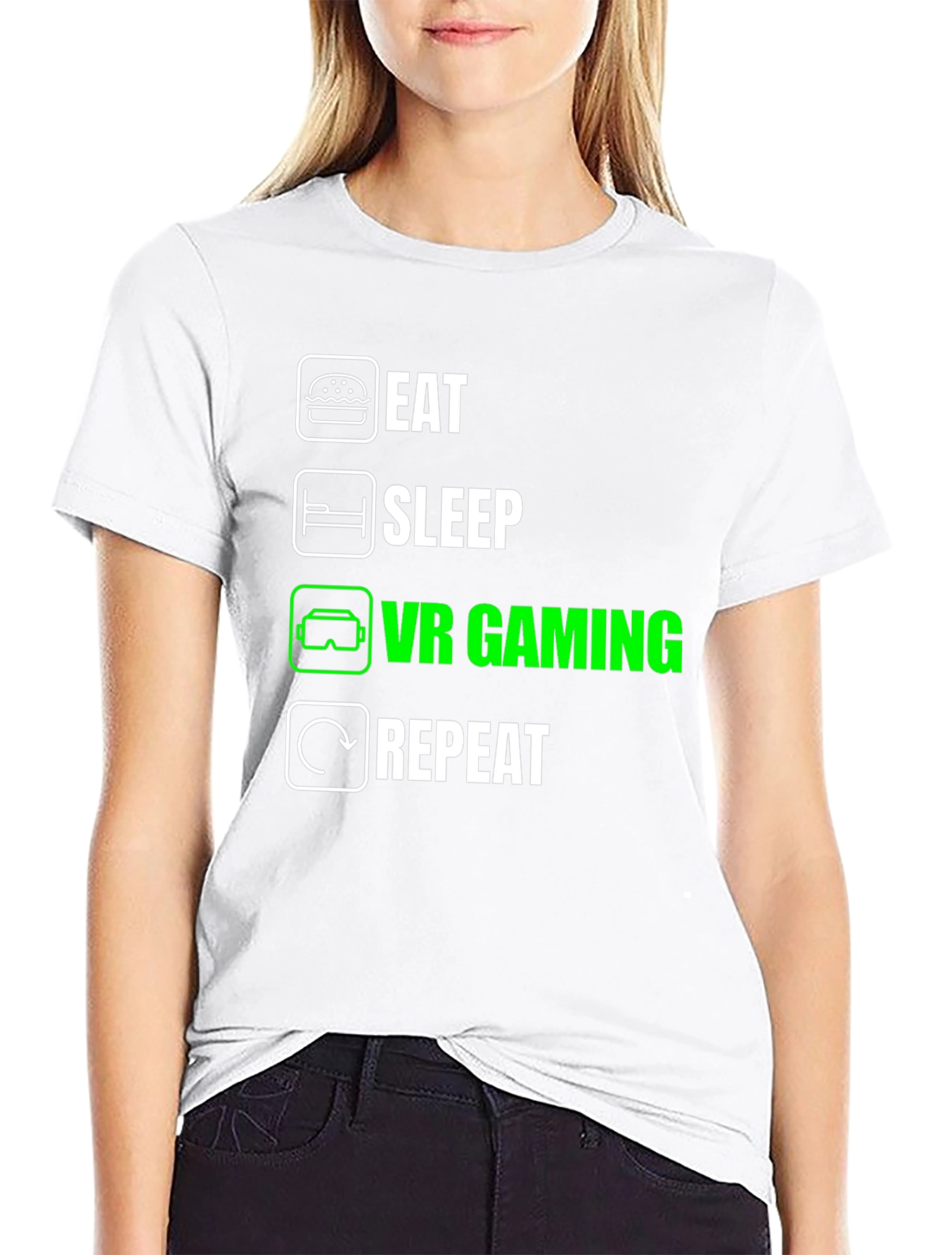 Eat Sleep VR Gaming Repeat T-Shirt