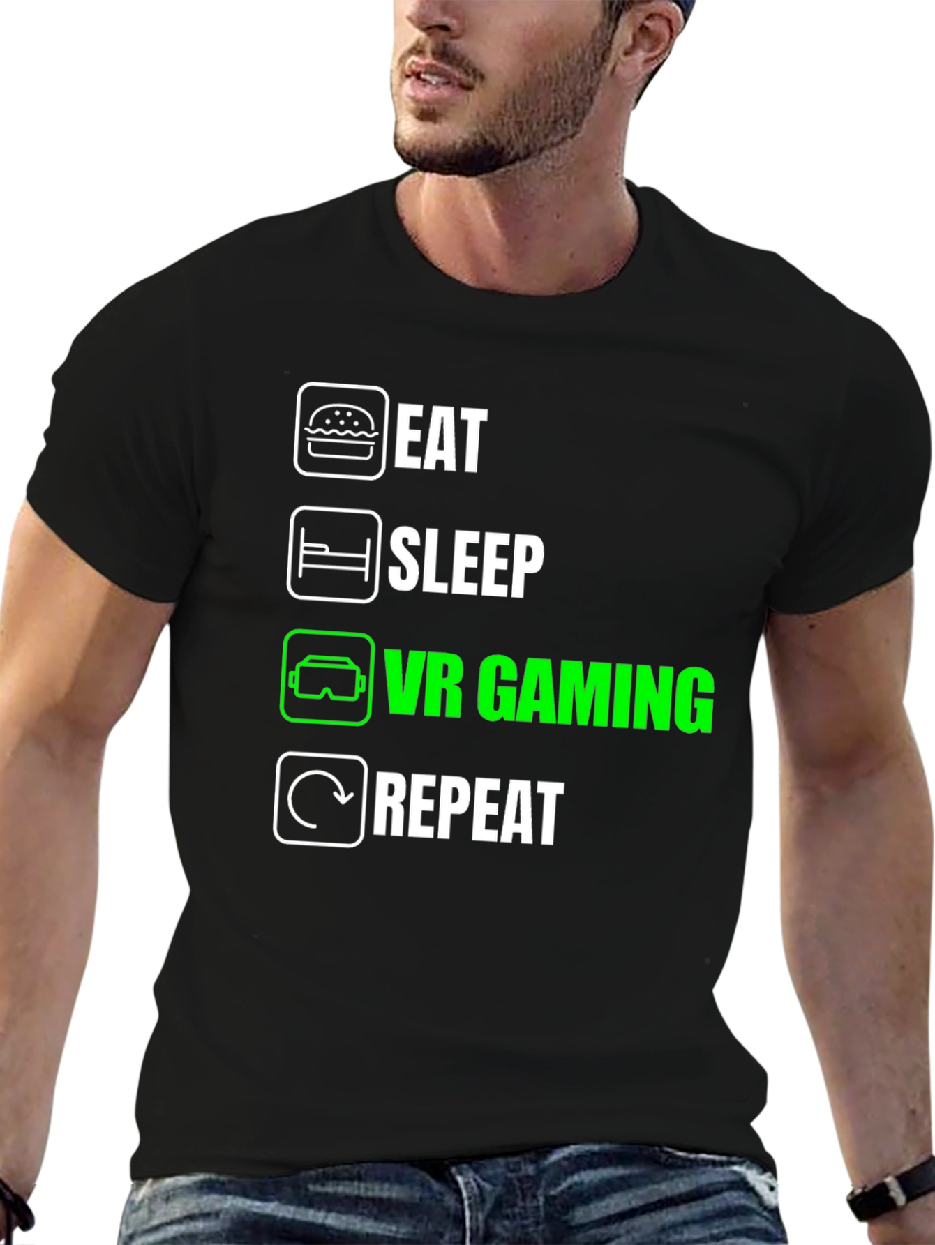 Eat Sleep VR Gaming Repeat T-Shirt