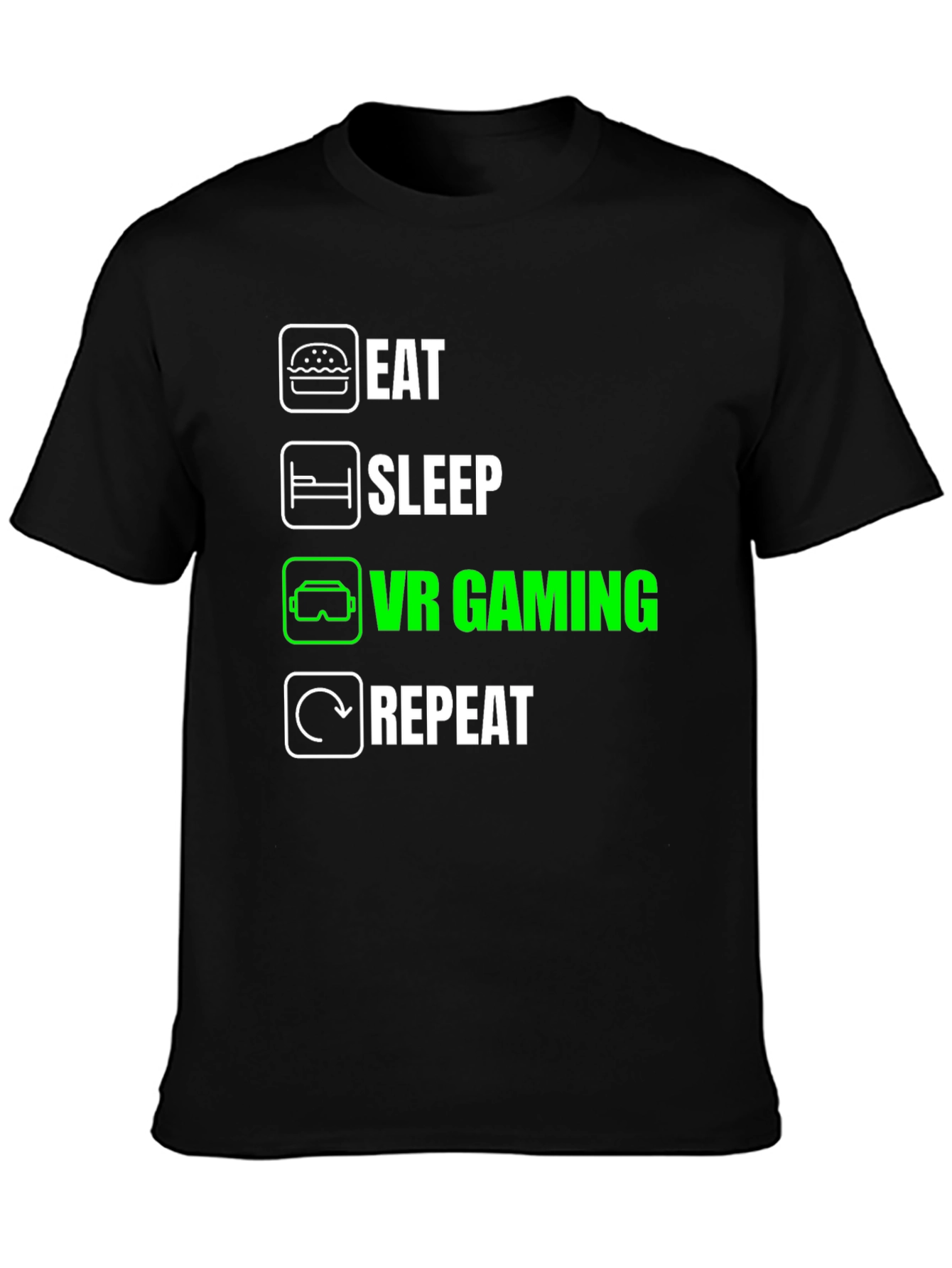 Eat Sleep VR Gaming Repeat T-Shirt