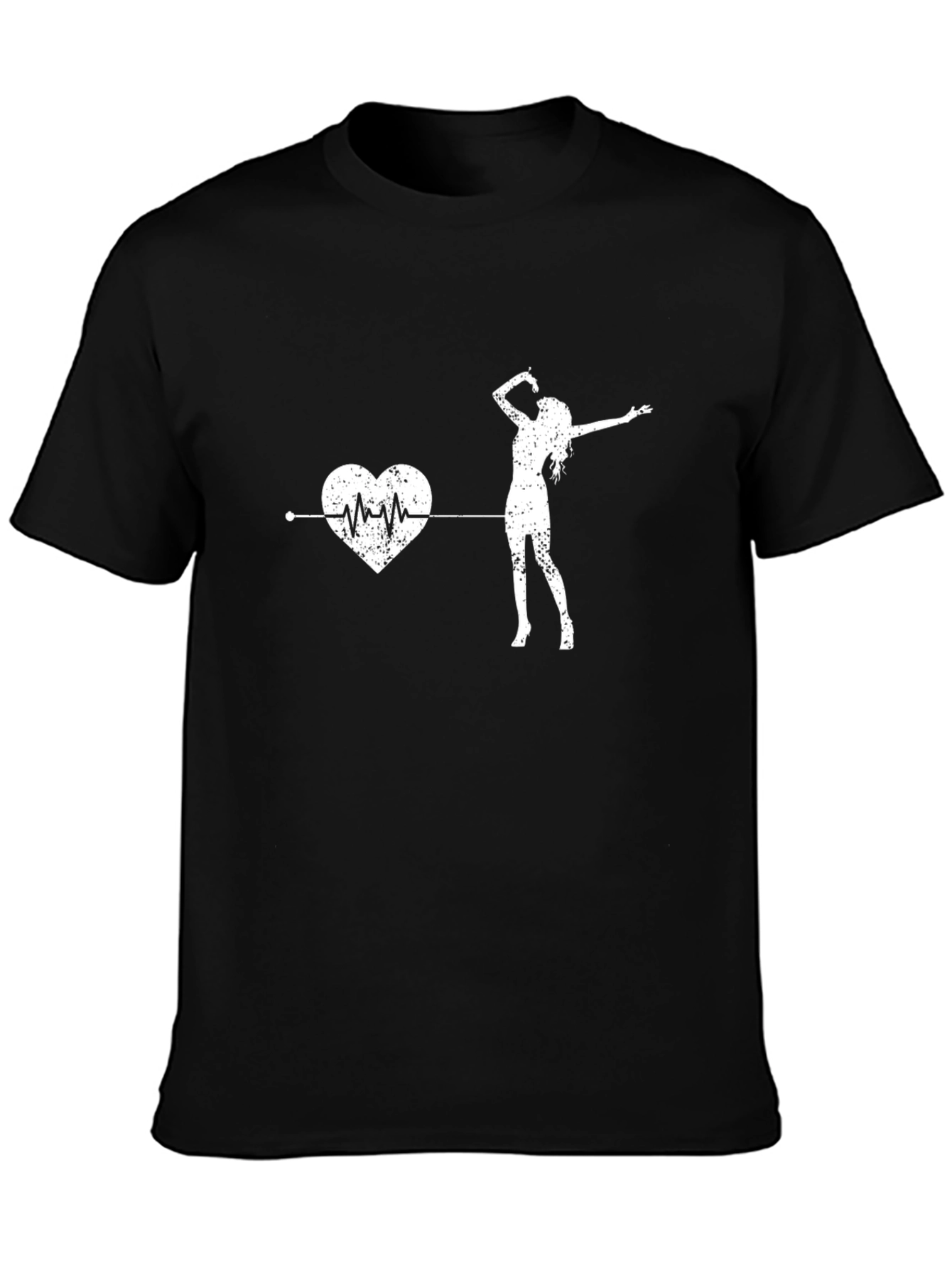 Heartbeat Dancer Graphic Tee - Black