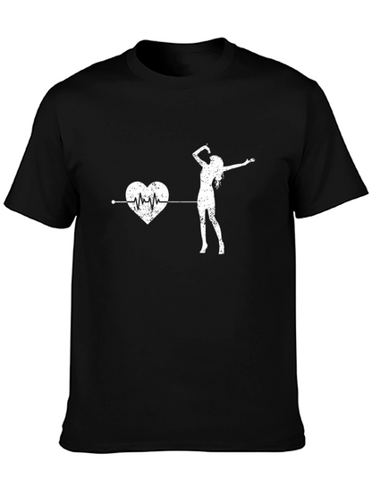 Heartbeat Dancer Graphic Tee - Black