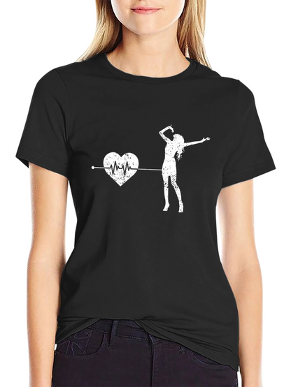Heartbeat Dancer Graphic Tee - Black