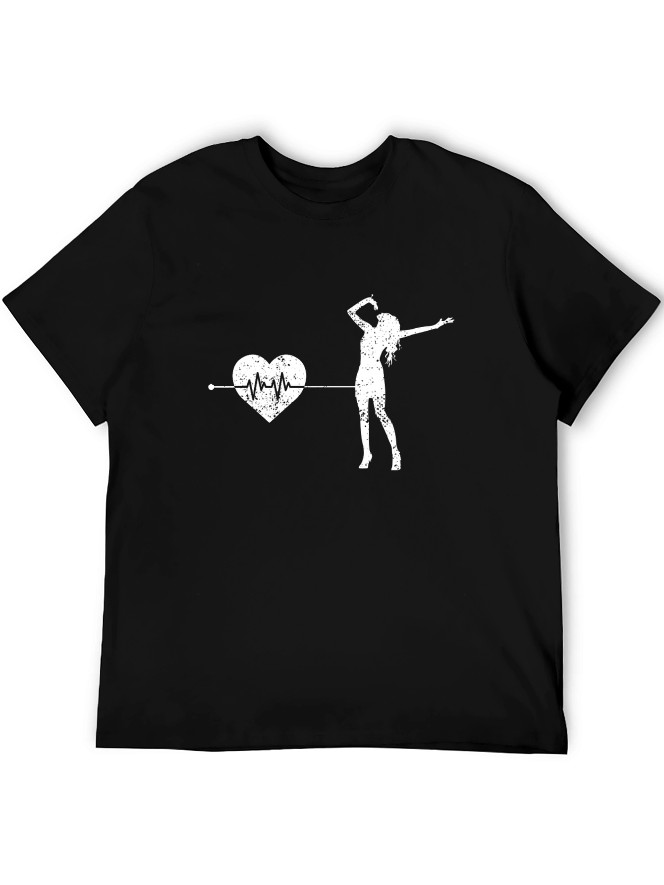 Heartbeat Dancer Graphic Tee - Black