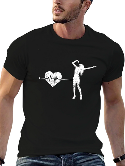 Heartbeat Dancer Graphic Tee - Black
