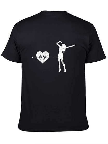 Heartbeat Dancer Graphic Tee - Black